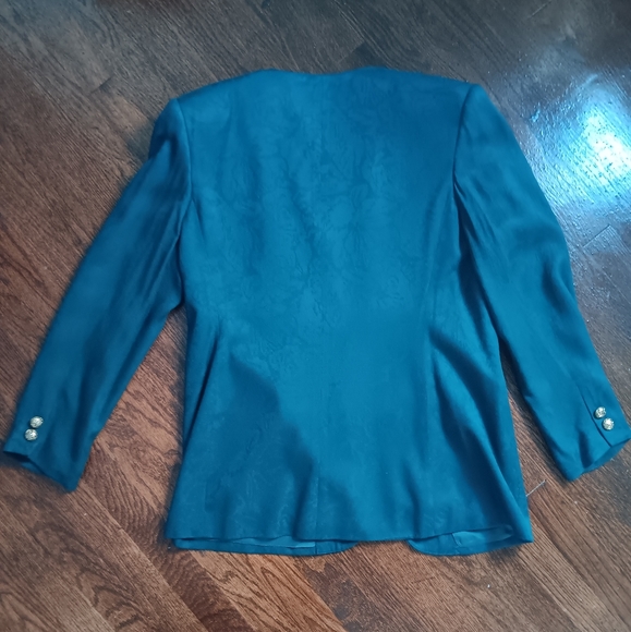 Vintage Casual Corner Teal Blazer (Plus) - Picture 2 of 6